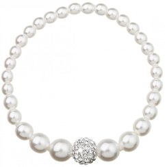 Perlový náramek se Swarovski Elements 33063.1 Bílý