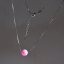 Strieborný náhrdelník so syntetickým opálom ružový okrúhly 12044.3 Pink s. Opal
