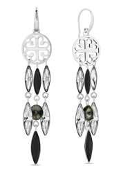 Náušnice se Swarovski Elements Roseta KWDR4200SS29CJBD Black Diamond