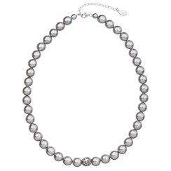 Náhrdelník šedá perla se Swarovski Elements 32011.3 Light Grey
