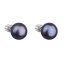 Strieborné náušnice kôstky s modrou riečnou perlou 21004.3 Peacock 8 mm