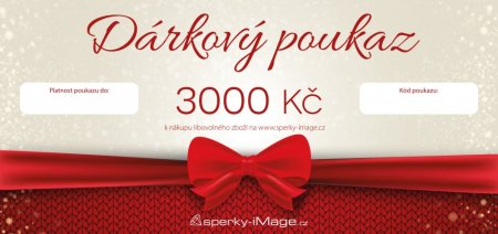 Tištěný dárkový poukaz v hodnotě 3000 Kč
