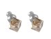 Náušnice se Swarovski Elements kostka Gold Shadow 6 mm