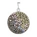 Stříbrný přívěsek s krystaly Swarovski mix barev měsíční kulatý 34131.3 moonlight