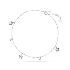 Řetízek na nohu čirý se Swarovski Elements Vilo BA28163C Krystal