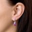 Súprava šperkov s kryštálmi Swarovski náušnice a prívesok ružové srdce 39003.4 Fuchsia