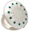 Kozmetické vreckové zrkadlo sa Swarovski Elements sun tyrkys EL-01.53 Blue zircon