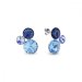 Stříbrné náušnice modré se Swarovski Elements Sweetie K11223M