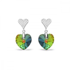 Náušnice zelené sa Swarovski Elements Spirit KCN622814VM Vitrail Medium