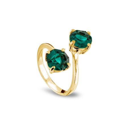 Prsteň zelený so Swarovski Elements Ronda PPG10882EM Emerald