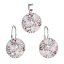 Sada šperků s krystaly Swarovski náušnice a přívěsek růžové kulaté 39117.3 Magic rose