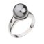 Prsten šedá perla se Swarovski Elements 35022.3 Grey 10 mm