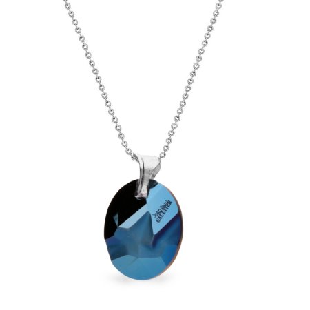 Náhrdelník so Swarovski Elements ovál Metalic Blue
