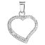 Strieborný prívesok s kryštálmi Swarovski biele srdce 34093.1 Kryštál