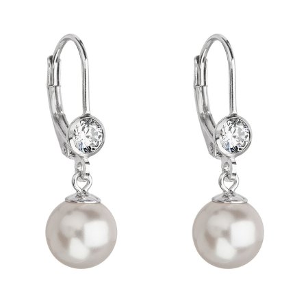 Perlové náušnice se Swarovski Elements 31196.1 Bílá