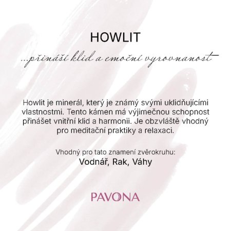 Náramek s minerálními kameny howlit 43058.3