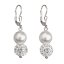 Náušnice so Swarovski Elements 31155.1 Biela