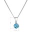 Stříbrný náhrdelník s pravým minerálním kamenem modrý 12079.3 london topaz