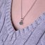 Stříbrný náhrdelník s pravým minerálním kamenem modrý 12079.3 london topaz