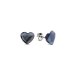 Náušnice modré se Swarovski Elements Heart K2808DB Denim Blue