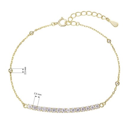 Pozlátený náramok so zirkónmi 13102.1