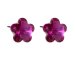 Náušnice so Swarovski Elements kvetinka Fuchsia 10 mm