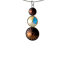 Náhrdelník Rivoli se Swarovski Elements s třemi kameny hnědý Smoked Topaz
