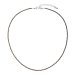 Náhrdelník s pravými grey spinel kamene 42012.3 oceľ