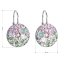 Strieborné náušnice visiace s kryštálmi Swarovski mix farieb okrúhle 31176.3 Sakura
