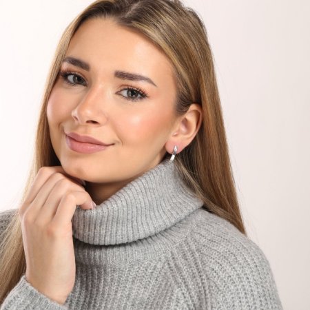 Strieborné náušnice 61065