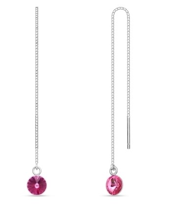 Prevliekacia retiazkové náušnice so Swarovski Elements Puntin KWK1122SS29R Rose