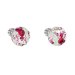 Stříbrné náušnice pecka s krystaly Swarovski mix barev kulaté 31336.3 Sweet Love