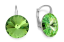 Náušnice zelené Rivoli sa Swarovski Elements Sweet Candy K112212PE Peridot 12 mm