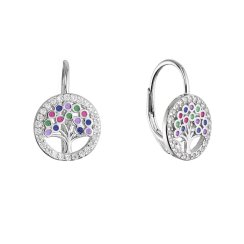 Strieborné náušnice strom života 11602.3 multi