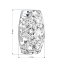 Strieborný prívesok s kryštálmi Swarovski biely obdĺžnik 34194.1 Kryštál