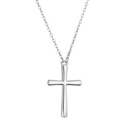 Strieborný náhrdelník jednoduchý kríž 62038