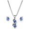 Souprava se Swarovski Elements vlnka modrá Light Sapphire