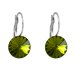 Náušnice zelené Rivoli se Swarovski Elements visací Olivine 12 mm