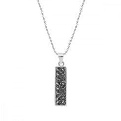 Náhrdelník šedý so Swarovski Elements Glow NFMP1SN Silver Night