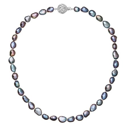 Perlový náhrdelník z riečnych perál so zapínaním z bieleho 14 karátového zlata 822027.3/9264B peacock
