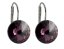 Náušnice Rivoli tmavě fialové se Swarovski Elements Amethyst 14 mm