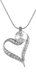 Náhrdelník so Swarovski Elements srdca Krystal