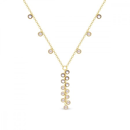 Náhrdelník béžový so Swarovski Elements Milipedo NKGROLO2038CSL Silk
