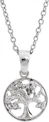 Náhrdelník čirý se Swarovski Elements Strom Krystal