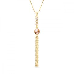 Náhrdelník oranžový se Swarovski Elements Ballena NCG1122SS29LP Light Peach