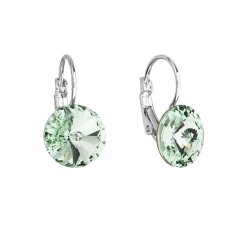 Náušnice Rivoli so Swarovski Elements Chrysolite 12 mm