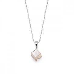 Náhrdelník so Swarovski Elements kocka Gold Shadow 6 mm