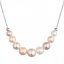 Stříbrný náhrdelník s barevnými říčními perlami 22046.3 multi