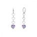 Náušnice fialové se Swarovski Elements Feeling KWS64328VL Vitrail Light