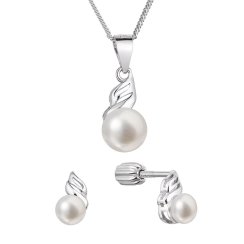 Perlová súprava z riečnych perál biela 29046.1B